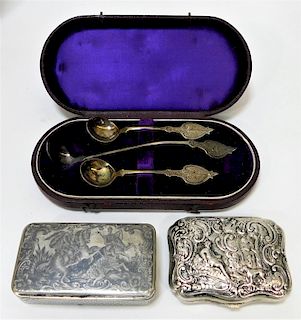 3PC European Antique Silver Grouping