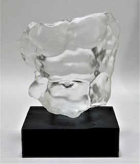 Cire Perdu Steuben Glass Adonis Torso Sculpture