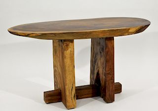 Primitive Modern Rustic Live Edge Wood Table