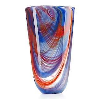 LINO TAGLIAPIETRA Tall glass vase