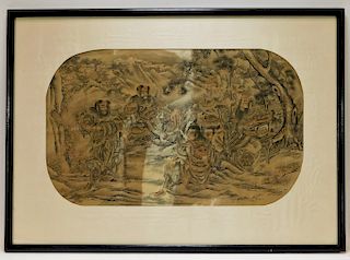 Japanese Warriors Woodblock Print