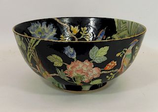 Chinese Guangxu Period Famille Noire Bowl