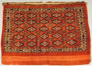 Antique Middle Eastern Bag Face Textile Rug