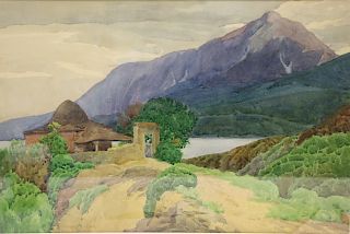 John Butler. Signed Watercolor Landscape .
