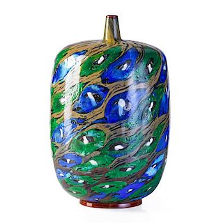 YOICHI OHIRA Fiori Verdi e Blu vase