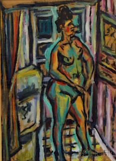 Isaac Pailès (Ukrainian/French, 1895-1978)    Green Nude