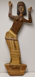 Mortimer Borne Signed And Dated 65 Wood Sculpture