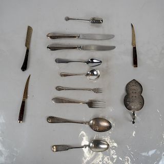 Lot of Silver Plate and Stainless Steel Flatware