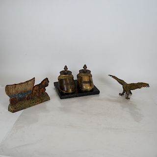 Lot of Three Items, Bronze and Iron