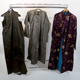 3 Chinese Silk Robes