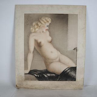 Louis ICART: Nude Woman - Print, 1973