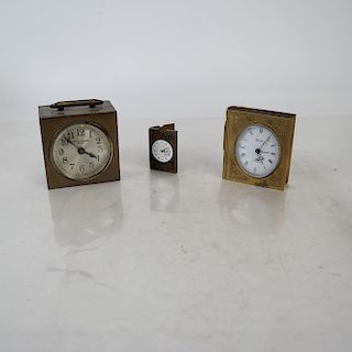Three Travel/Desk Clocks