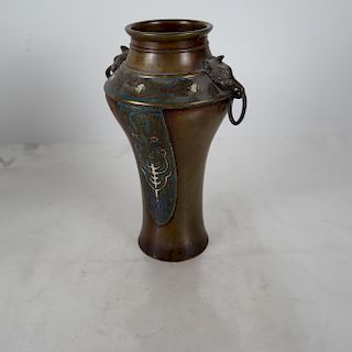 Chinese Bronze & Enamel Vase