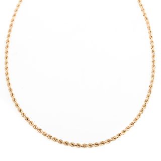 A Heavy 24 Inch Rope Chain in 14K