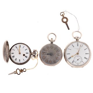 A Trio of Vintage English Pocket Watches