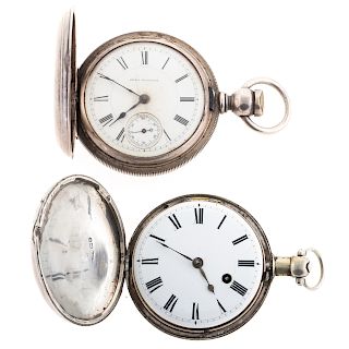 Two Vintage Pocket Watches in Silver