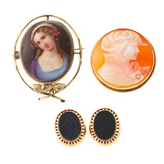 A Selection of Vintage Jewelry & Cufflinks in 18K