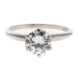 A Platinum 1.25ct Diamond Engagement Ring