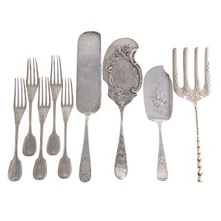 Collection Silver Flatware and Serving Pieces