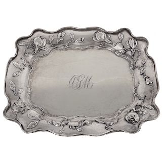 Durgin Art Nouveau Sterling Silver Platter