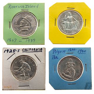 4 Nice Commemorative Halves with small blemishes