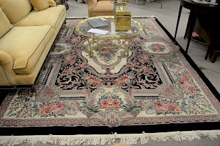 Oriental carpet Aubusson design, 8'9" x 11'9".