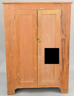 Primitive cupboard with two doors, early 19th century. ht. 60 1/2 in., dp. 20 in.