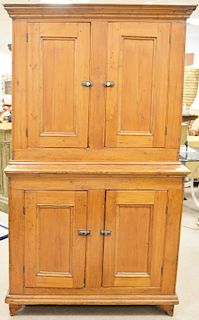 Primitive stepback cupboard in two parts, late 18th early 19th century. ht. 93 in., width 49 in.