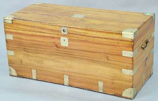 Camphoorwood chest with lift top, 19th century. ht. 20 in., top: 19" x 41 1/2"