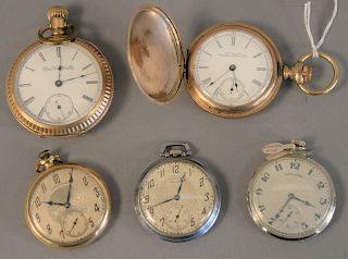 Lot with five vintage pocket watches