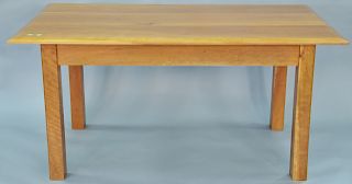 Frank Klausz cherry table marked made for American Workers Magazine #68. ht. 30 in., top: 33" x 62"