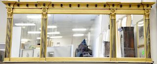 Three Federal mirrors including gilt and black painted over the mantle mirror (24" x 59") and two Federal two part mirrors (34" x 18" and 40" x 21").