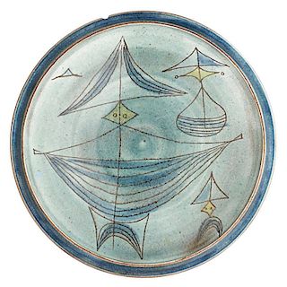 DANIEL RHODES Glazed ceramic plate