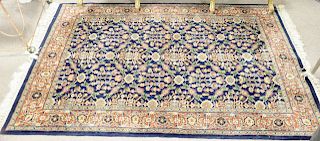 Oriental throw rug, 4' x 6'.