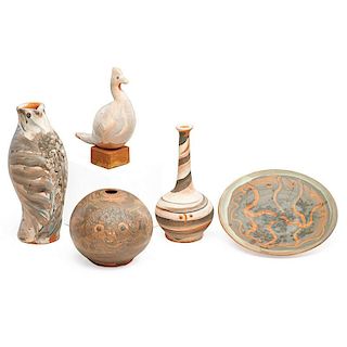 JULES AGARD Five ceramic works