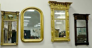 Four mirrors to include gilt Victorian, Sheraton, and Federal. Being sold for the Litchfield Historical Society. 30" x 14.5" - 38" x 19"