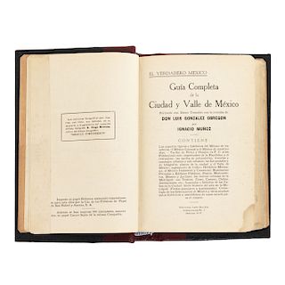 LOTE DE LIBRO GUÍA VALLE DE MÉXICO. Guía Completa de la Ciudad y Valle de México. México: Ediciones León Sánchez, 1927.