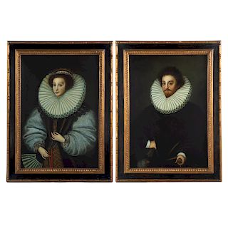 Pair of English Monarchical Giclees on Canvas