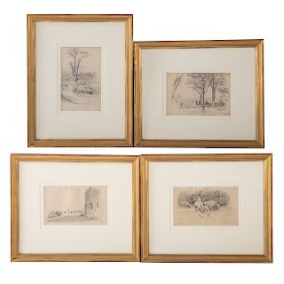 Louis J. Feuchter. Four New York City Drawings