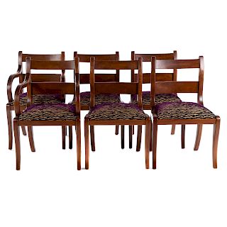 Set of 6 Cabinet Made Cherry Dining Chairs
