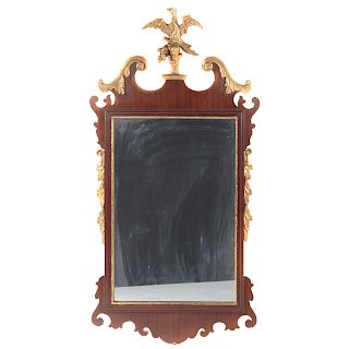 Chippendale Style Mahogany & Parcel Gilt Mirror