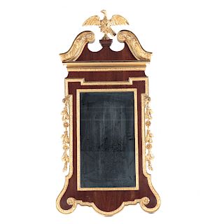 Chippendale Style Mahogany & Parcel Gilt Mirror
