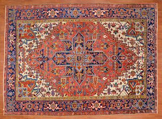Antique Heriz Rug, Persia, 7 x 10.7