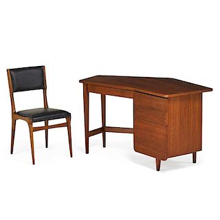 BERTHA SCHAEFER; SINGER Desk and chair