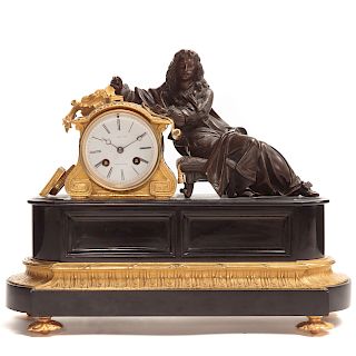 Pickard & Punant, Bronze Figural Mantel Clock