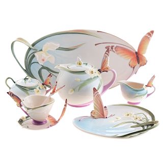 Franz Papillion Sculpted Porcelain Tea Set