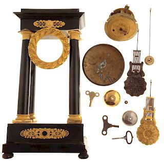 French Empire Portico Clock Parts