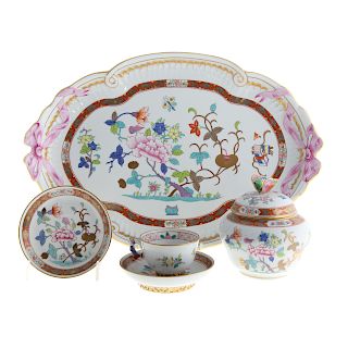 Four Herend Porcelain Chinois Tea Articles