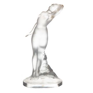 Lalique Partially Frosted Crystal Venus