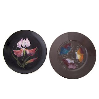 Two Henriot Quimper Floral Plates